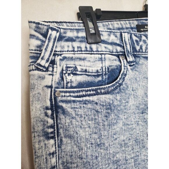 True Religion Halle High Rise Super Skinny Acid Wash Raw Hem Jeans - Picture 10 of 16
